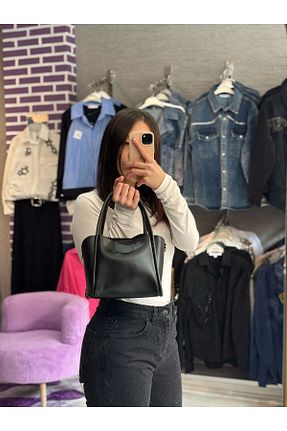 کیف دستی مشکی زنانه سایز متوسط TRENDBUTİK - کد 899171184