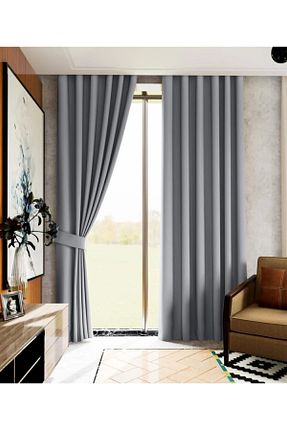 پرده زمینه طوسی پلی استر Home - کد 906023844