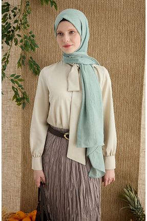 شال سبز زنانه پنبه ای Fatma Atasoy - کد 906021952