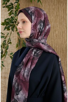 شال زرشکی زنانه Fatma Atasoy - کد 906018124