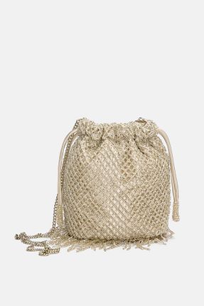 کیف دوشی طلائی زنانه Pull & Bear - کد 906019695
