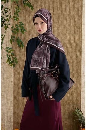 شال بنفش زنانه Fatma Atasoy - کد 906018147