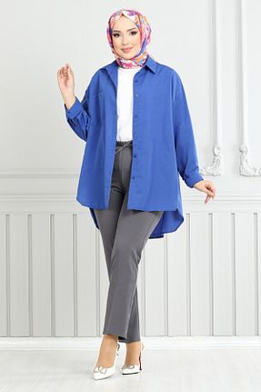 شلوار طوسی زنانه بافت ModaMerve - کد 906020705