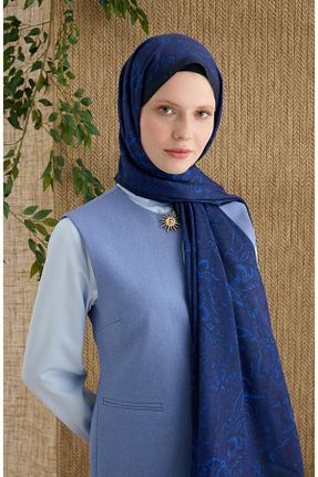 شال سرمه ای زنانه Fatma Atasoy - کد 906017375