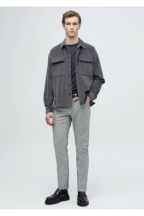 پیراهن طوسی مردانه Overshirt Ramsey - کد 888624758