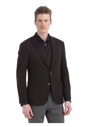 کت بلیزر قهوه ای مردانه پشم Ramsey - کد 780956607