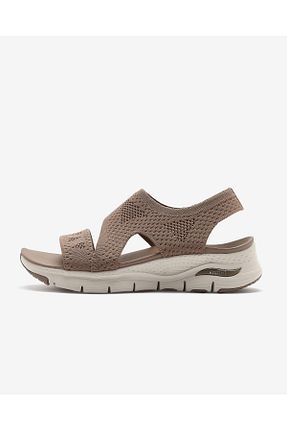 صندل قهوه ای زنانه پاشنه تخت Skechers - کد 862838402