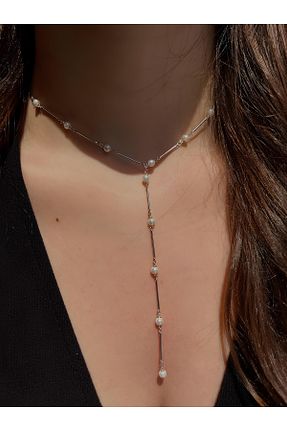 گردنبند نقره طوسی زنانه 925 عیار Vigens Mulier - کد 906096294