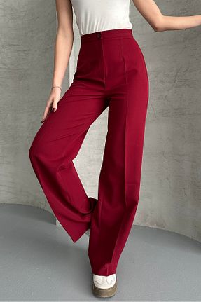 شلوار زرشکی زنانه بافتنی macharel jeans - کد 894014774