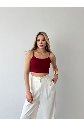 بلوز زرشکی زنانه ساده Somut istanbul - کد 906123350