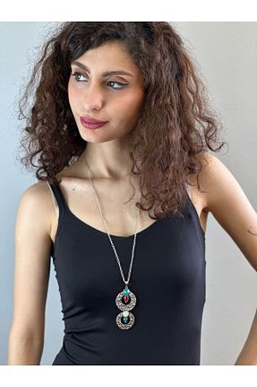 گردنبند جواهر رنگی زنانه Gönülden Tasarım - کد 906126396