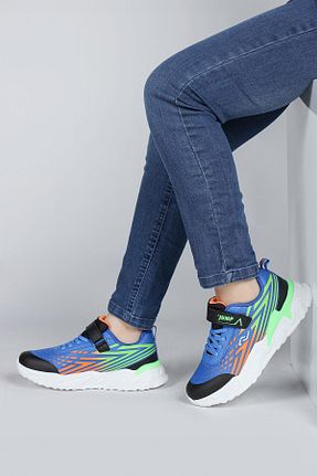 کفش پیاده روی آبی بچه گانه چرم مصنوعی Jump - کد 795480712