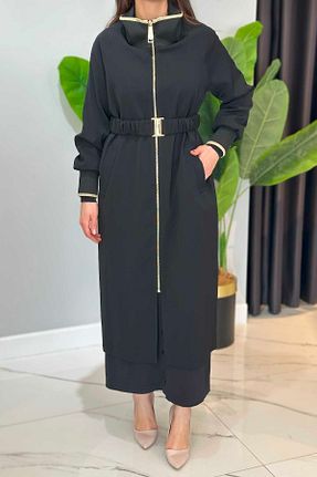 ترنچکت حجاب مشکی زنانه پنبه پلی استر Missemramiss - کد 906127491