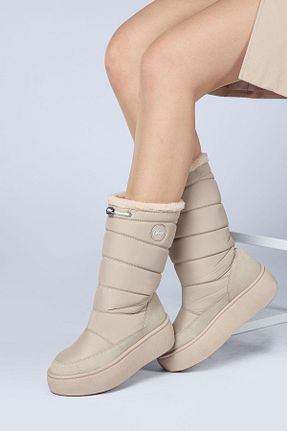 بوت برفی طوسی زنانه پارچه ای Jump - کد 753523646