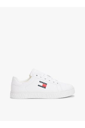 کفش اسنیکر طلائی زنانه چرم اصل Tommy Hilfiger - کد 882153378