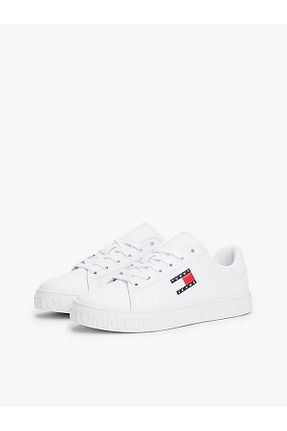 کفش اسنیکر طلائی زنانه چرم اصل Tommy Hilfiger - کد 882153378