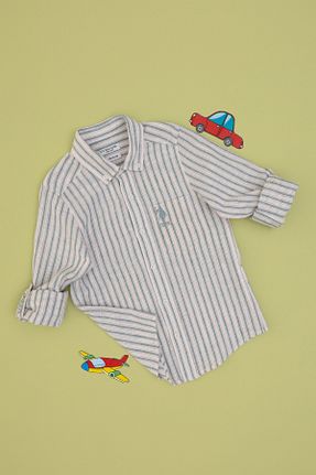 پیراهن قهوه ای بچه گانه یقه ایستاده U.S. Polo Assn. - کد 906131361