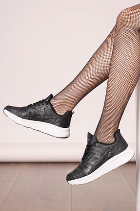 کفش اسنیکر مشکی زنانه بند دار Jump - کد 378753163