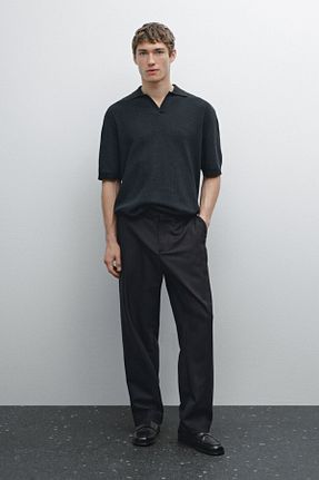 تیشرت سرمه ای مردانه رگولار Massimo Dutti - کد 917823332