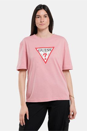 تیشرت صورتی زنانه رگولار Guess - کد 906137641