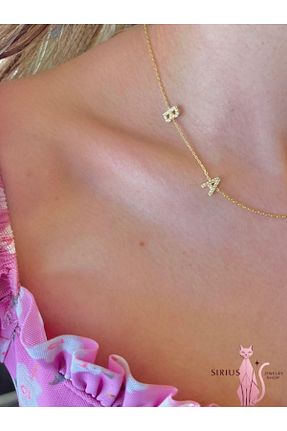 گردنبند نقره طلائی زنانه 925 عیار sirius jewelry - کد 860309945