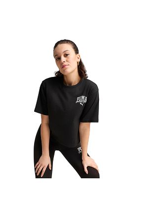 تیشرت اسپرت مشکی زنانه رگولار Puma - کد 906181038