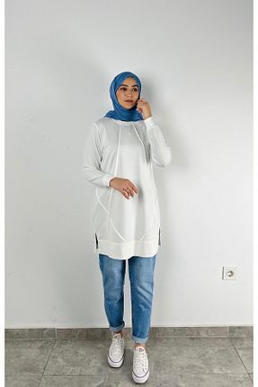 تونیک سفید زنانه بافتنی SOFT - کد 906174586