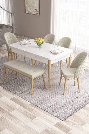 میز آشپزخانه بژ MDF Canisa - کد 470882215
