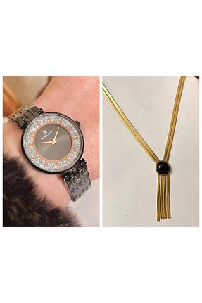 ساعت مچی مشکی زنانه 31-35 میلی متر Daniel Klein - کد 917837100