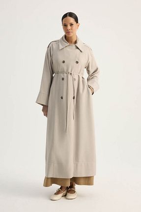 ترنچکت طوسی زنانه ZÜLAYS - کد 906170070