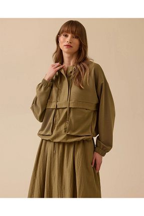 سوئیشرت حجاب خاکی بافتنی SEÇİL - کد 906189248