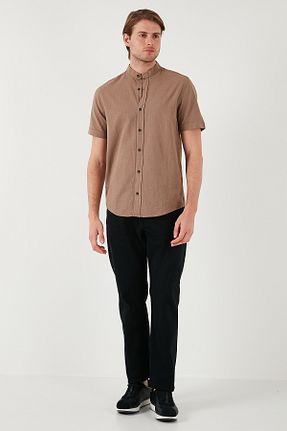 پیراهن قهوه ای مردانه اسلیم فیت Buratti - کد 803005780