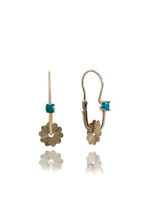 گوشواره طلا زرد زنانه 14 عیار İzgi Kuyumculuk - کد 818205310