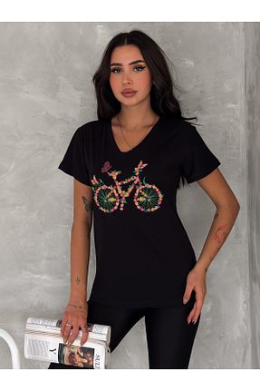 تیشرت مشکی زنانه Skinny Esra Butik Hane - کد 892148097