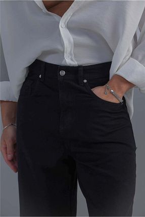شلوار جین مشکی مردانه پاچه ساده OUTFİT MAN - کد 900273199