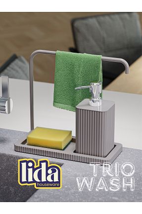 جا صابونی طوسی پلاستیک Lida Houseware - کد 906203222