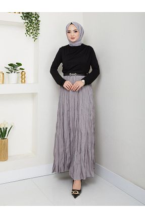 دامن طوسی زنانه پلی استر moda armanc - کد 906216841