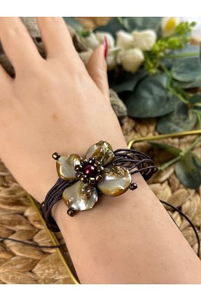 دستبند جواهر قهوه ای زنانه سنگ طبیعی SEDEF TAKI - کد 906243542