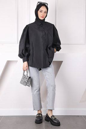 پیراهن حجاب مشکی زنانه رگولار İmajButik - کد 906242024