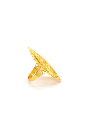 انگشتر استیل (فولاد) طلائی زنانه روکش طلا FerizZ - کد 906218527