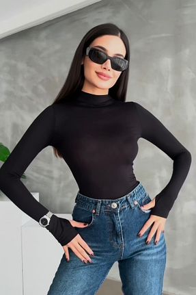 بلوز مشکی زنانه ساده oshebu - کد 893558437