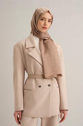 شال قهوه ای زنانه ابریشم Armine - کد 894698400