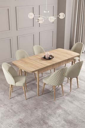 ست میز آشپزخانه نباتی MDF asaella mobilya - کد 906231522