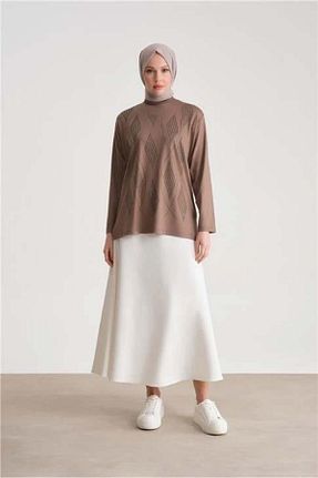 بلوز قهوه ای زنانه رگولار Armine - کد 946240533
