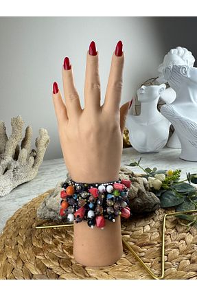 دستبند جواهر سبز زنانه منجق SEDEF TAKI - کد 906242090