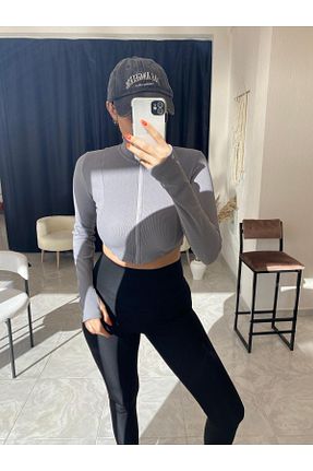بلوز طوسی زنانه ساده LUZ - کد 906289201