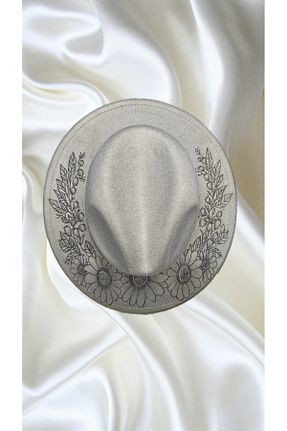 کلاه طوسی زنانه پنبه ای CAUNOS - کد 906300816