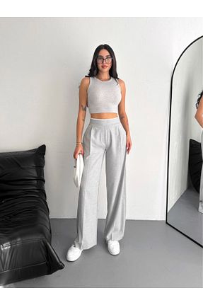 شلوار طوسی زنانه بافتنی MİSPİER - کد 906300094