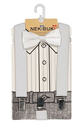 پاپیون سفید بچه گانه پارچه ای NEKİBUKİ - کد 46998005