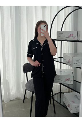 ست لباس راحتی مشکی زنانه ساده Lena Homewears - کد 906314561